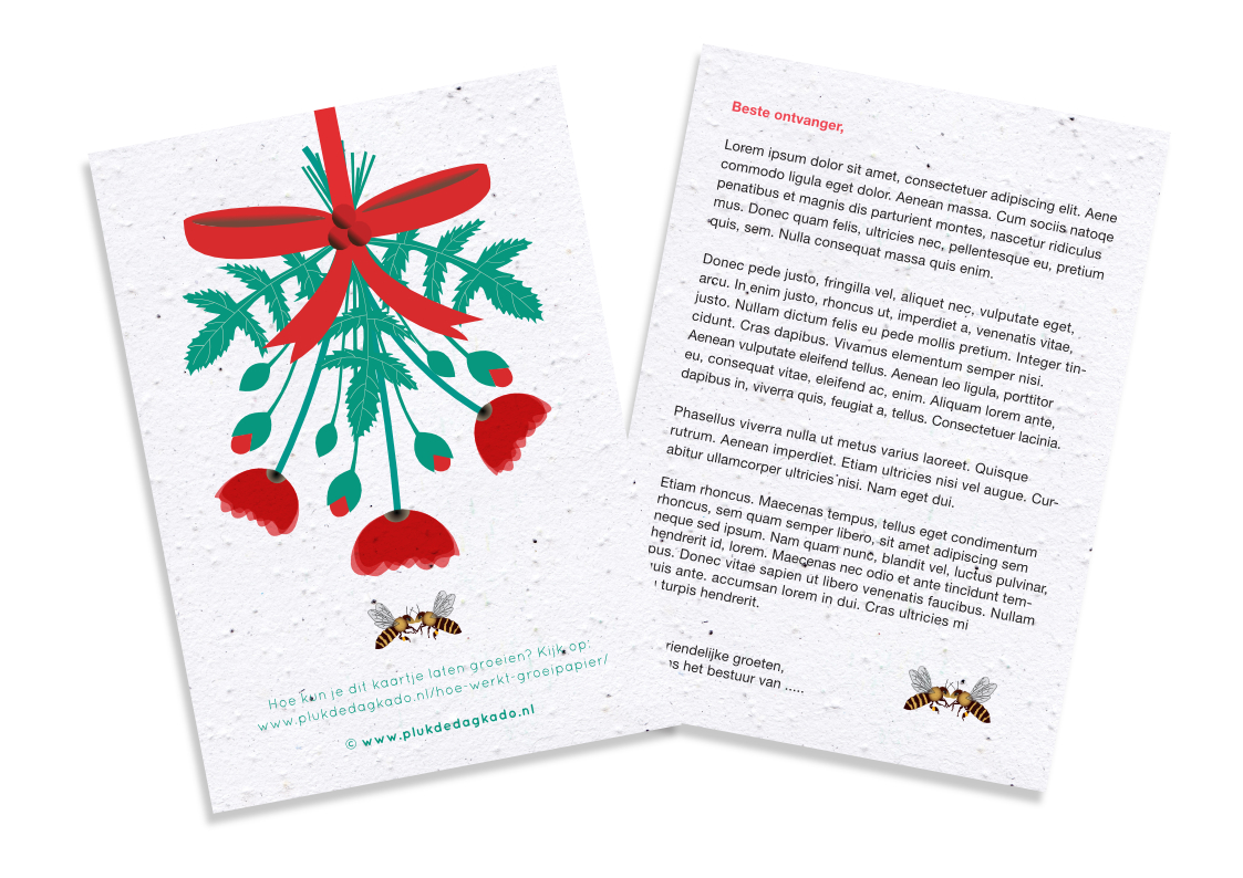 Groeikerstkaart | To my bee-loved ones + eigen tekst achterop Groeikerstkaart | To my bee-loved ones + eigen tekst achterop
