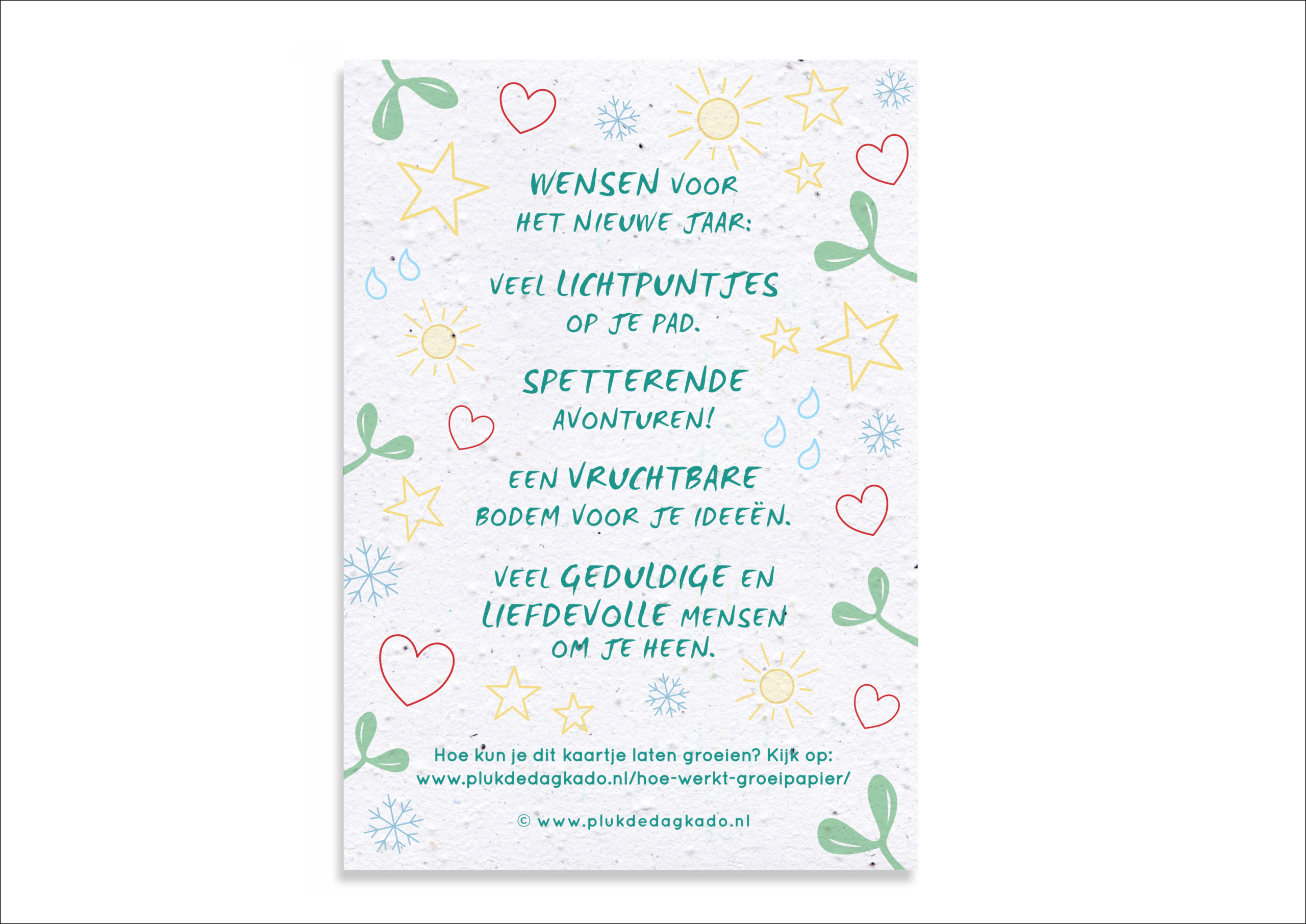 Wensen voor het nieuwe jaar | groei-kerstkaart Wensen voor het nieuwe jaar | groei-kerstkaart