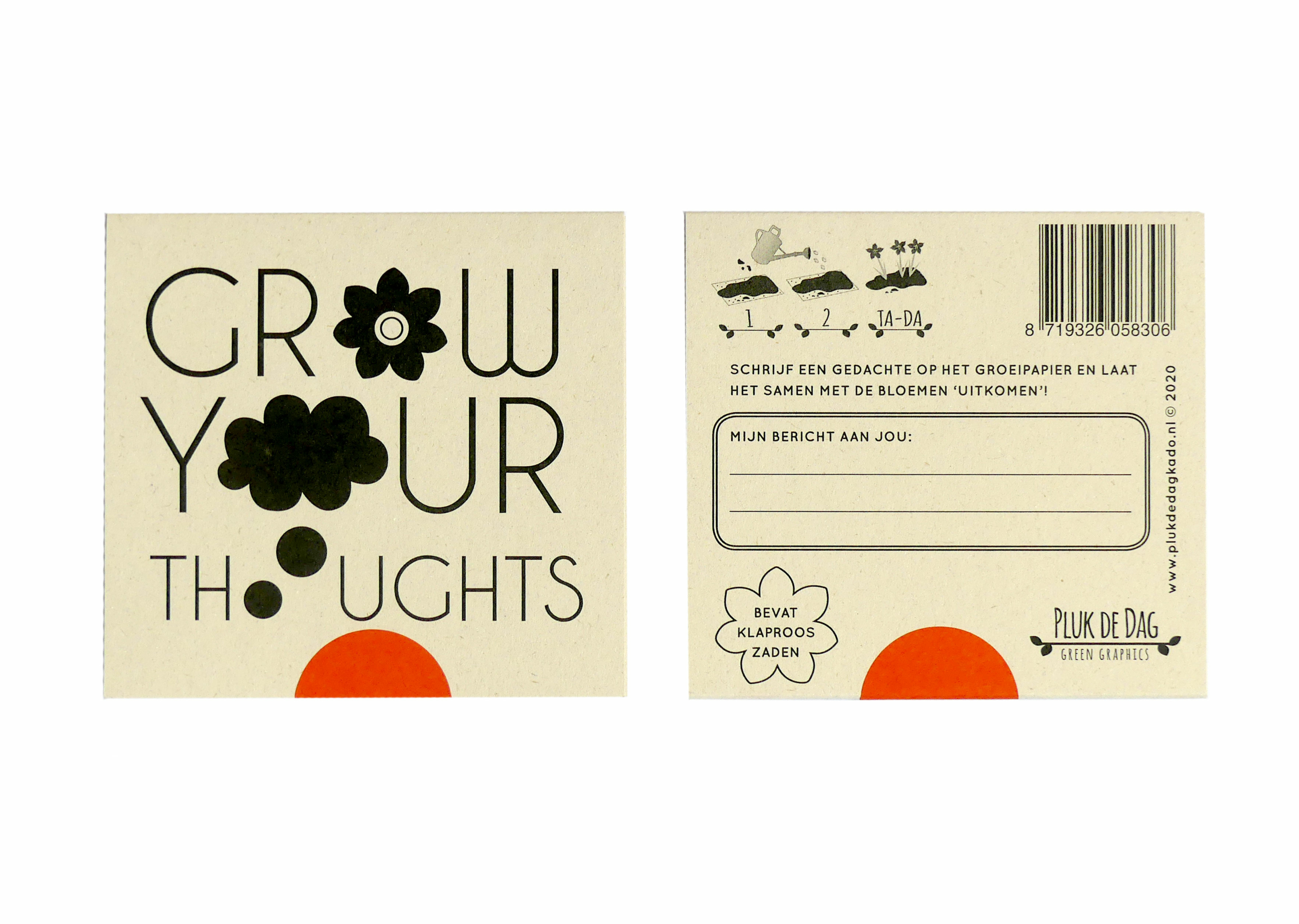 Grow your thoughts gepersonaliseerd met sticker