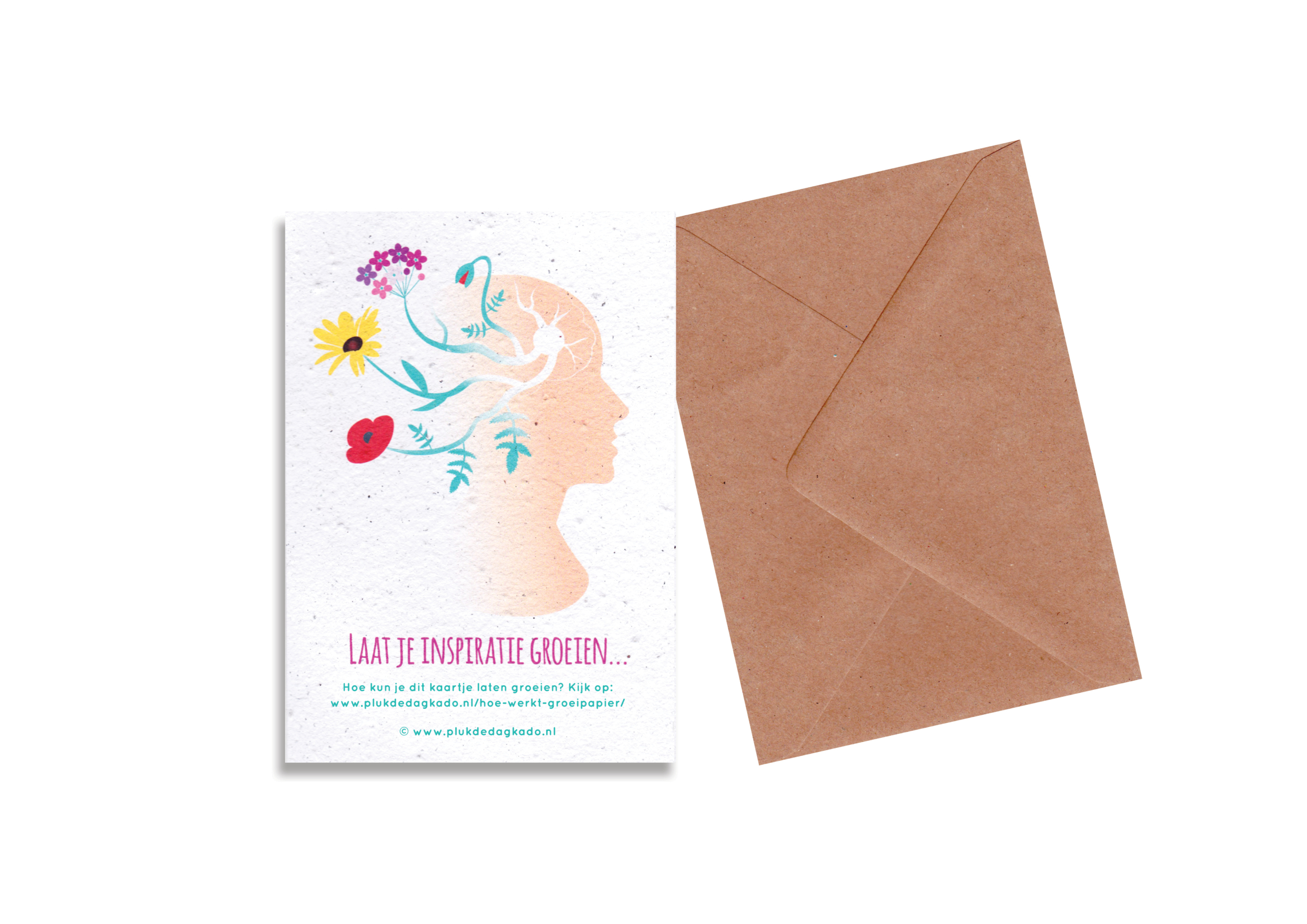 Groeipapier kaart | Laat je inspiratie groeien... met envelop